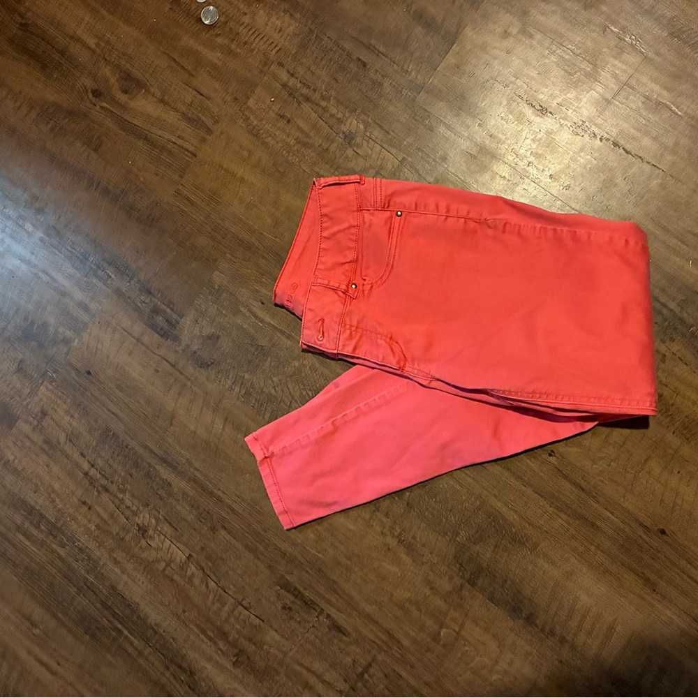 Maurices Bright Coral Skinny Jeans